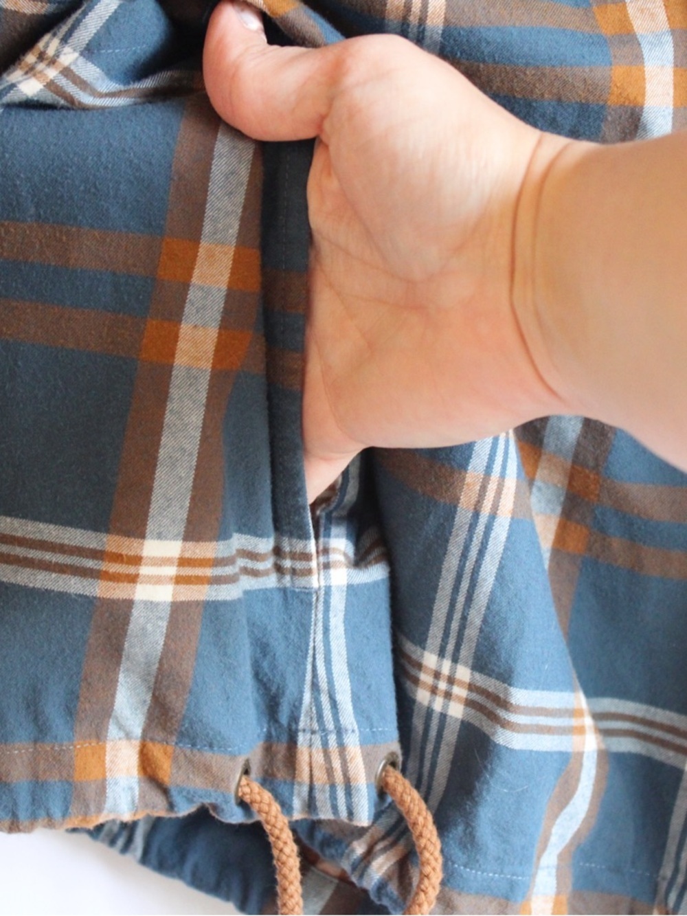 L.L. Bean “Signature” Plaid Pullover Tunic in Teal, Rust, and Cream - Picture 6 of 7